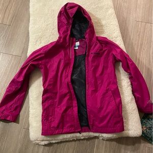 Columbia Magenta Fuchsia kids Large rain jacket